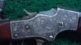 FACTORY ENGRAVED STEVENS SINGLE SHOT MODEL 49 STYLE RIFLE IN CALIBER 22 SHORT - 8 of 23