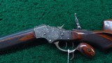 FACTORY ENGRAVED STEVENS SINGLE SHOT MODEL 49 STYLE RIFLE IN CALIBER 22 SHORT - 2 of 23
