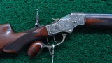 FACTORY ENGRAVED STEVENS SINGLE SHOT MODEL 49 STYLE RIFLE IN CALIBER 22 SHORT - 1 of 23