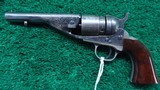 EXTREMELY RARE CASED DELUXE 1862 POCKET NAVY CONVERSION REVOLVER IN CALIBER 38 RF - 3 of 22