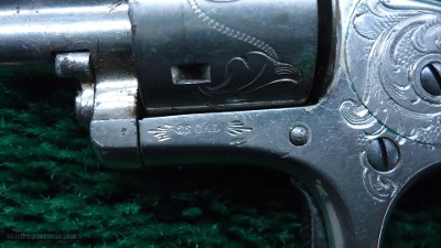 FACTORY ENGRAVED CASED COLT OPEN TOP 22 CALIBER REVOLVER - Image 11 of 19