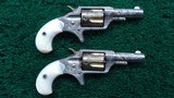 BEAUTIFUL CASED PAIR OF FACTORY ENGRAVED COLT NEW LINE REVOLVERS - 2 of 16