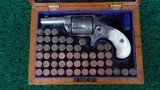 CASED FACTORY ENGRAVED COLT NEW LINE 38 CALIBER RF REVOLVER - 1 of 16