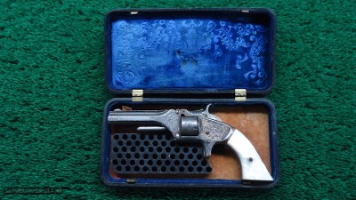 VERY FINE SMITH & WESSON No.1 2ND ISSUE NIMSCHKE ENGRAVED REVOLVER IN CALIBER 22 - Image 13 of 14