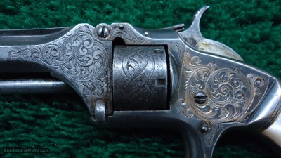VERY FINE SMITH & WESSON No.1 2ND ISSUE NIMSCHKE ENGRAVED REVOLVER IN CALIBER 22 - Image 9 of 14