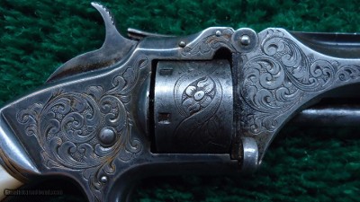 VERY FINE SMITH & WESSON No.1 2ND ISSUE NIMSCHKE ENGRAVED REVOLVER IN CALIBER 22 - Image 7 of 14