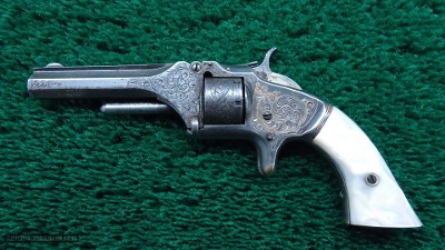 VERY FINE SMITH & WESSON No.1 2ND ISSUE NIMSCHKE ENGRAVED REVOLVER IN CALIBER 22 - Image 2 of 14