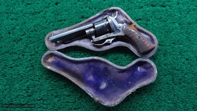 CASED BELGIUM REVOLVER UNUSUAL 4 INCH BAYONET - Image 16 of 17