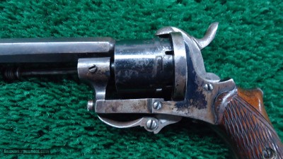CASED BELGIUM REVOLVER UNUSUAL 4 INCH BAYONET - Image 7 of 17