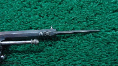 CASED BELGIUM REVOLVER UNUSUAL 4 INCH BAYONET - Image 8 of 17
