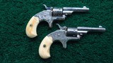*Sale Pending* - CASED PAIR OF 22 CALIBER DELUXE ENGRAVED OPEN TOP COLT REVOLVERS - 1 of 18
