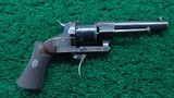 CASED ENGRAVED FRENCH PINFIRE REVOLVER BY LEBOUCHEUX
