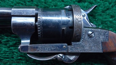 CASED ENGRAVED FRENCH PINFIRE REVOLVER BY LEBOUCHEUX - Image 7 of 19