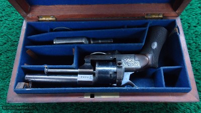 CASED ENGRAVED FRENCH PINFIRE REVOLVER BY LEBOUCHEUX - Image 17 of 19
