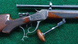 ONE OF A KIND FACTORY ENGRAVED WINCHESTER LO-WALL SCHUETZEN RIFLE - 1 of 25