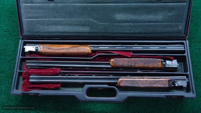 CASED RIZZINI 3-BARREL SET OF 20 GAUGE 20 GAUGE AND 410 - Image 21 of 23