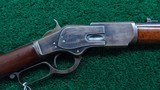 WINCHESTER FIRST MODEL 1873 SADDLE RING CARBINE IN CALIBER 44-40 - 1 of 17