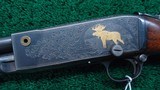 REMINGTON MODEL 14 FACTORY ENGRAVED GOLD INLAID RIFLE IN CALIBER 35 REMINGTON - 2 of 25