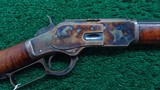 VERY FINE CASE COLORED WINCHESTER MODEL 1873 RIFLE IN CALIBER 38 WCF - 1 of 23