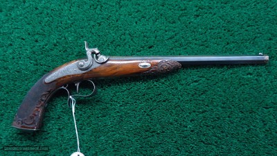 BEAUTIFULLY DONE GERMAN SMALL CALIBER PERCUSSION TARGET PISTOL