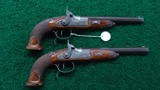 PAIR OF PERCUSSION TARGET PISTOLS - 1 of 17