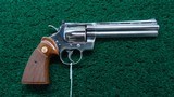 NICKEL FINISH COLT PYTHON 357 REVOLVER - 1 of 15
