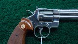 NICKEL FINISH COLT PYTHON 357 REVOLVER - 6 of 15