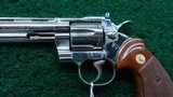 NICKEL FINISH COLT PYTHON 357 REVOLVER - 7 of 15