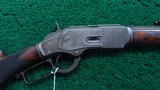 DELUXE WINCHESTER 1873 RIFLE IN 38 WCF - 1 of 20