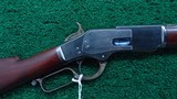 VERY RARE 1873 1ST MODEL RIFLE WITH SPECIAL ORDER 32 INCH BARREL AND FACTORY ENGRAVED - 1 of 25