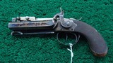 DOUBLE BARRELLED ENGLISH MUFF PISTOL WITH BAYONET - 2 of 16