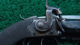 DOUBLE BARRELLED ENGLISH MUFF PISTOL WITH BAYONET - 9 of 16