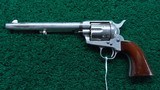 COLT BLACK POWDER NICKEL REVOLVER RARE CALIBER 450 BOXER - 2 of 15