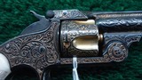 SMITH & WESSON 32 SINGLE ACTION ENGRAVED REVOLVER WITH CARVED IVORY GRIPS - 6 of 19