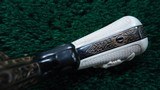 SMITH & WESSON 32 SINGLE ACTION ENGRAVED REVOLVER WITH CARVED IVORY GRIPS - 12 of 19