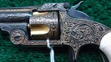 SMITH & WESSON 32 SINGLE ACTION ENGRAVED REVOLVER WITH CARVED IVORY GRIPS - 7 of 19