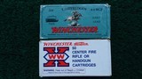 2 BOXES OF WESTERN & WINCHESTER 44-40 WINCHESTER RIFLE OR HANDGUN CARTRIDGES - 1 of 6