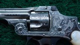 PAIR OF ENGRAVED NICKEL FINISH SMITH & WESSON 32 SAFETY - 8 of 19