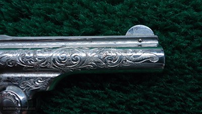 FACTORY ENGRAVED CASED SMITH & WESSON 32 SINGLE ACTION REVOLVER - Image 9 of 17