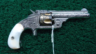 FACTORY ENGRAVED CASED SMITH & WESSON 32 SINGLE ACTION REVOLVER - Image 2 of 17