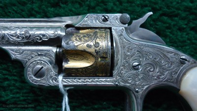 FACTORY ENGRAVED CASED SMITH & WESSON 32 SINGLE ACTION REVOLVER - Image 8 of 17