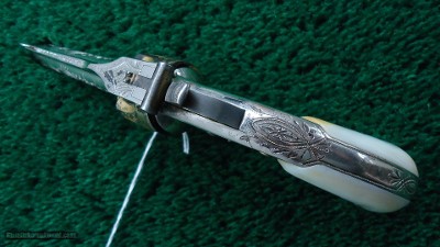 FACTORY ENGRAVED CASED SMITH & WESSON 32 SINGLE ACTION REVOLVER - Image 6 of 17