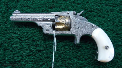 FACTORY ENGRAVED CASED SMITH & WESSON 32 SINGLE ACTION REVOLVER - Image 3 of 17