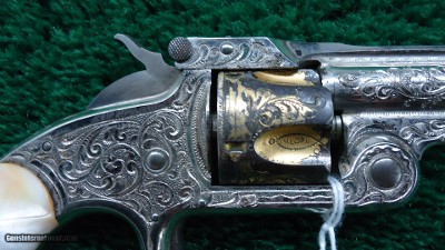 FACTORY ENGRAVED CASED SMITH & WESSON 32 SINGLE ACTION REVOLVER - Image 7 of 17