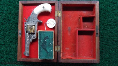 FACTORY ENGRAVED CASED SMITH & WESSON 32 SINGLE ACTION REVOLVER - Image 16 of 17