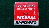 FULL BRICK OF FEDERAL HIGH VELOCITY 22 SHORT HOLLOW POINT AMMO - 4 of 8