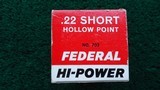 FULL BRICK OF FEDERAL HIGH VELOCITY 22 SHORT HOLLOW POINT AMMO - 5 of 8