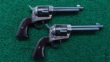 PAIR OF CONSECUTIVE SERIAL NUMBERED 2ND GEN COLT REVOLVERS - 1 of 15