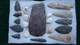 *Sale Pending* - COLLECTION OF SPEAR POINTS, ARROWHEADS, SEA SHELLS AND A STONE AXE - 1 of 3