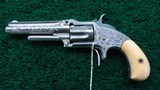 CASED ENGRAVED SMITH & WESSON NUMBER 1-1/2 2ND ISSUE SINGLE ACTION REVOLVER - 3 of 18
